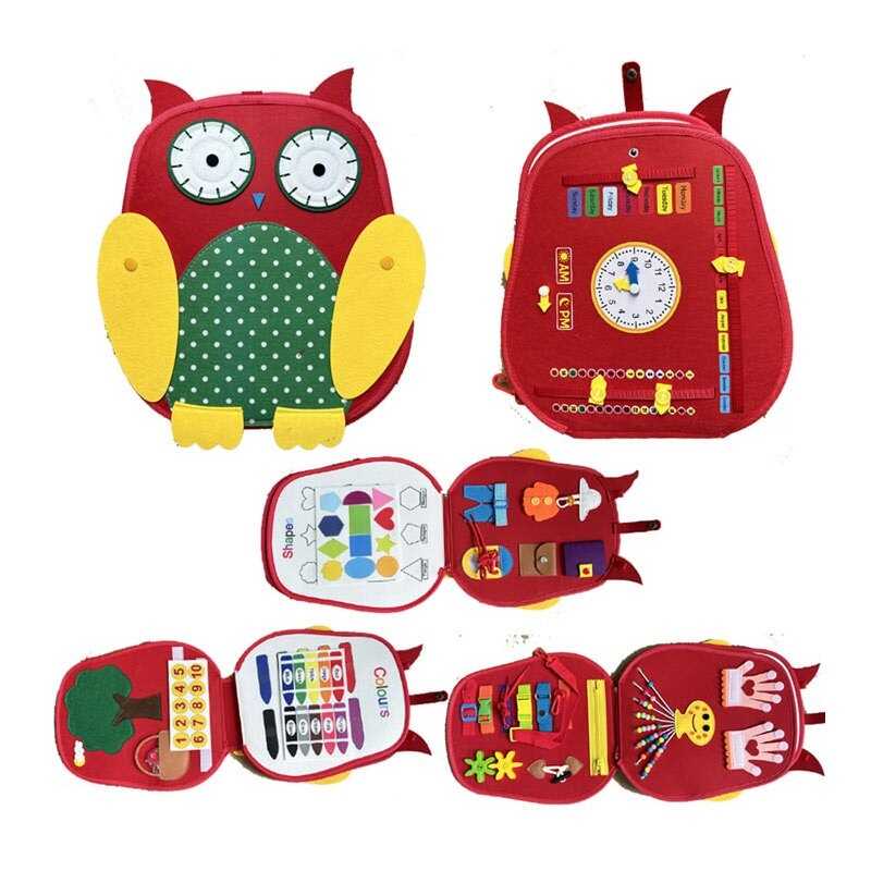 Логічна папка 432-14 (50) фетр, цифри, часові позначення, геометричні фігури, застібки, ремінці, липучки, пряжки, рухомі шестерні, пальчикові ігри, у пакеті