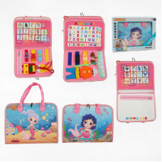 Логічна папка 432-16 A (40) фетр, англійський алфавіт, назви та зображення тварин, ремінці, мотузок, блискавки, липучки, в коробці