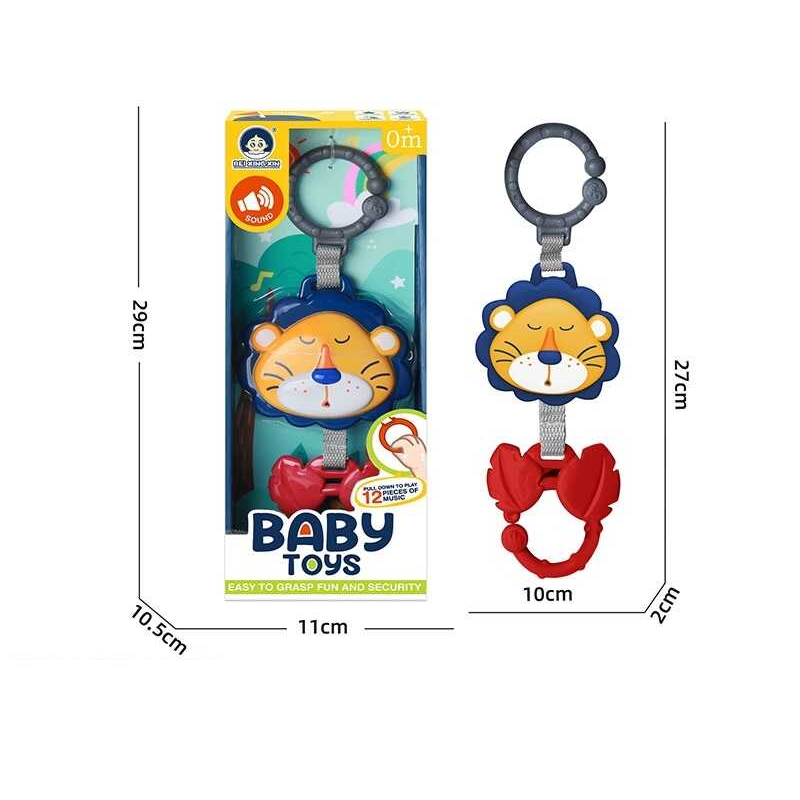 Брязкальце 988-10 (144) “Левеня”, 12 мелодій, від батарейок, в коробці