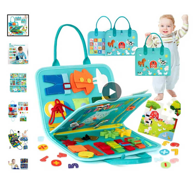 Логічна папка C 73103 (40) фетрова, елементи на липучках, застібки, годинник, дні тижня, пискавка, пазли, цифри, в пакеті