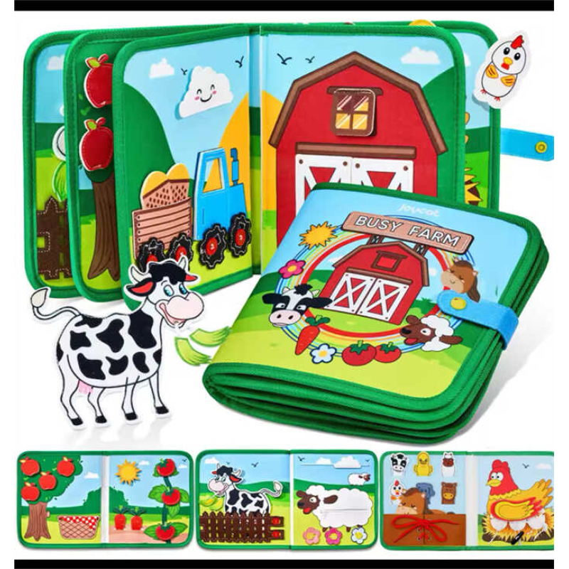 Логічна папка С 71085 (50) “Ферма”, фетрова, елементи на липучках, застібках, кнопках, в пакеті