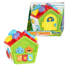 Логічна хатинка 26558 (48/2) “WToys“, ОЗВУЧУВАННЯ УКРАЇНСЬКОЮ МОВОЮ, казки, пісні, загадки, підсвічування, геометричний сортер, в коробці