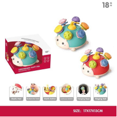 Логічний їжачок YL 1022-29 A (72) 2 кольори, прорізувачі, брязкальце, спінер, еластичні ніжки, в коробці