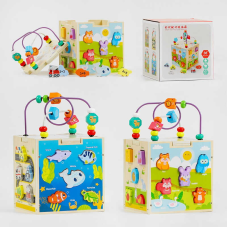 Логічний куб С 58266 (24) дерев“яний, лабіринт, сортер, у коробці