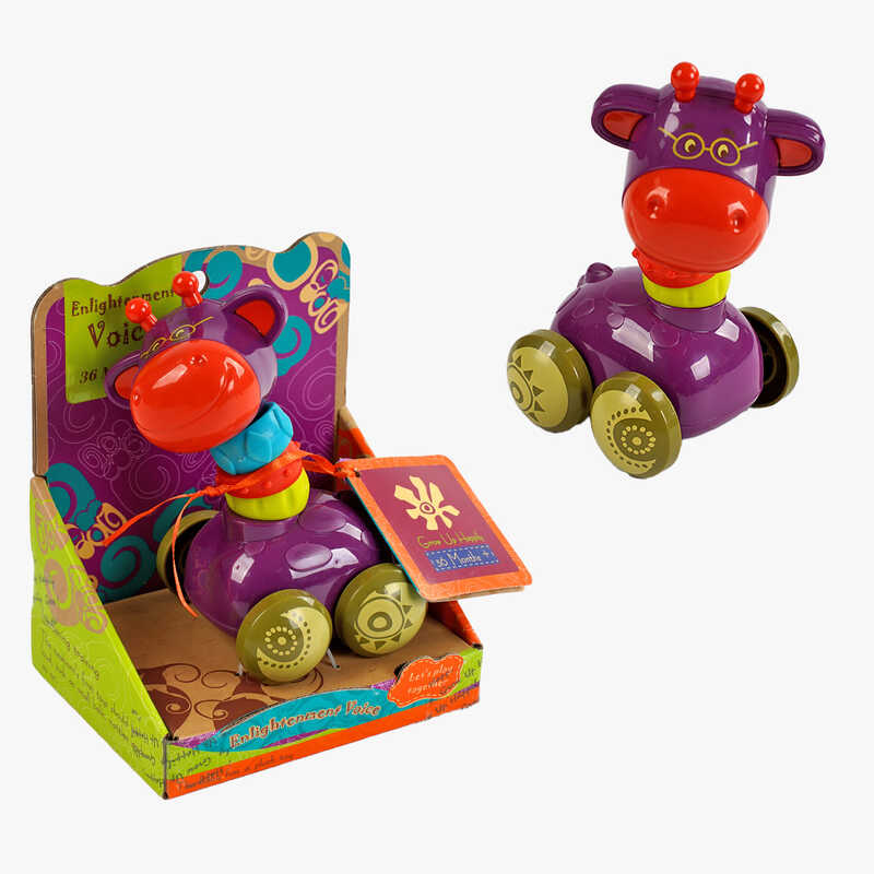 Брязкальце 9941 (96) “Жираф”, гумові елементи, колеса, в коробці