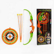 Лук 668-002 (32/2) висота 62см, мішень, 3 стріли з присосками, в коробці