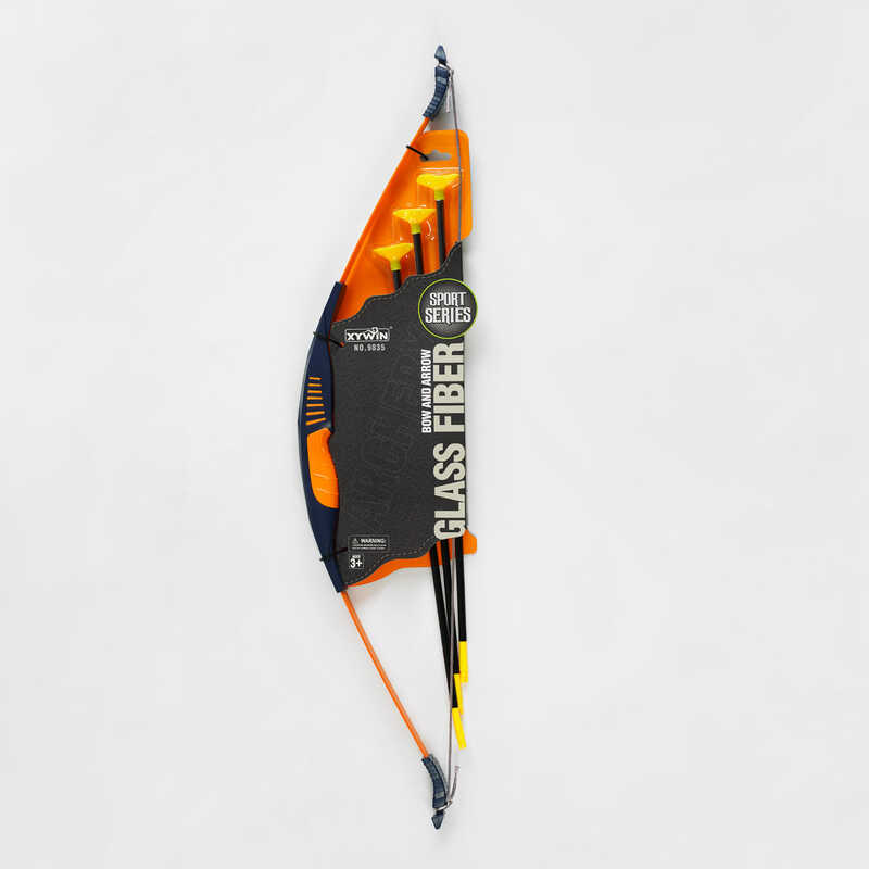 Лук 9835 (48) висота 76 см, 3 стріли з присосками, на листі