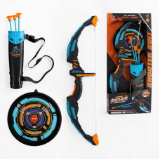 Лук TY 300-4 (24/2) підсвічування, 3 стріли на присосках, чохол для стріл, мішень, в коробці