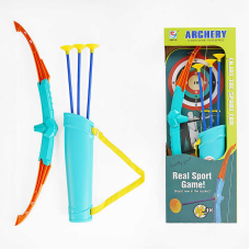 Лук ZY 1932 (36/2) 2 стріли з присосками, сагайдак, висота лука 60 см, в коробці