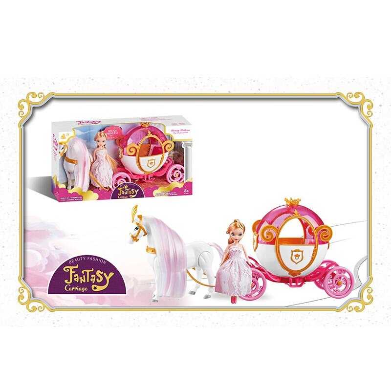 Лялька 121 A (28/2) 15 см, карета, поні, звуки, поні ходить, на батарейках, в коробці