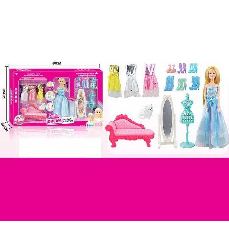 Лялька 131-32 (18) 30 см, шарнірні суглоби, аксесуари, меблі, в коробці