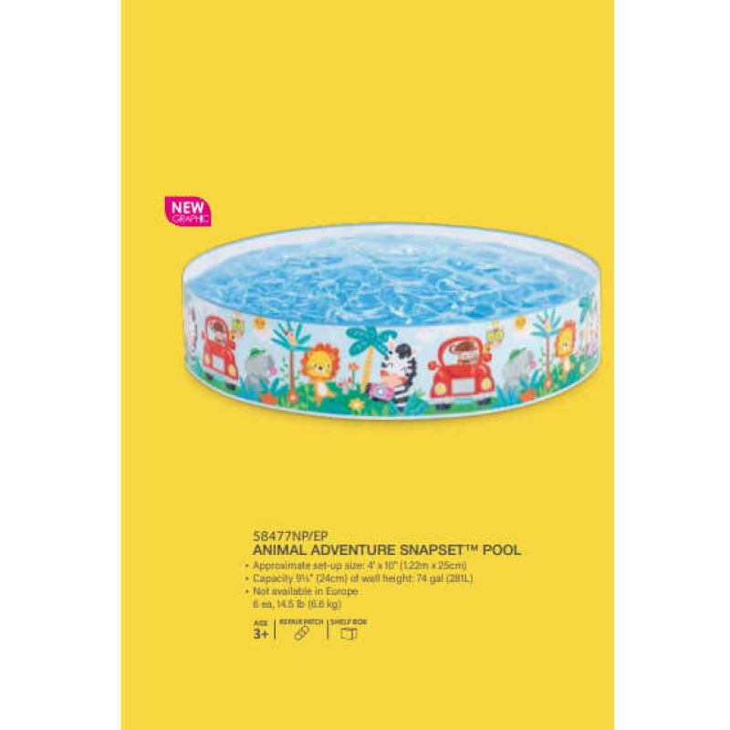 Intex Басейн 58477 NP “Качиний риф“ (6) від 3-х років, діаметр 122см, висота 25см, 218л