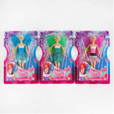 Лялька 1812 (72/2) 3 види, 2 види, висота 30 см, крила, на листі, ВИДАЄТЬСЯ ТІЛЬКИ МІКС ВИДІВ