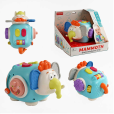 Брязкальце BY 115 (24/2) вуха-прорізувачі, гумові елементи, тріскачка, пазл, цифри, літери, пальчикова гра, в коробці