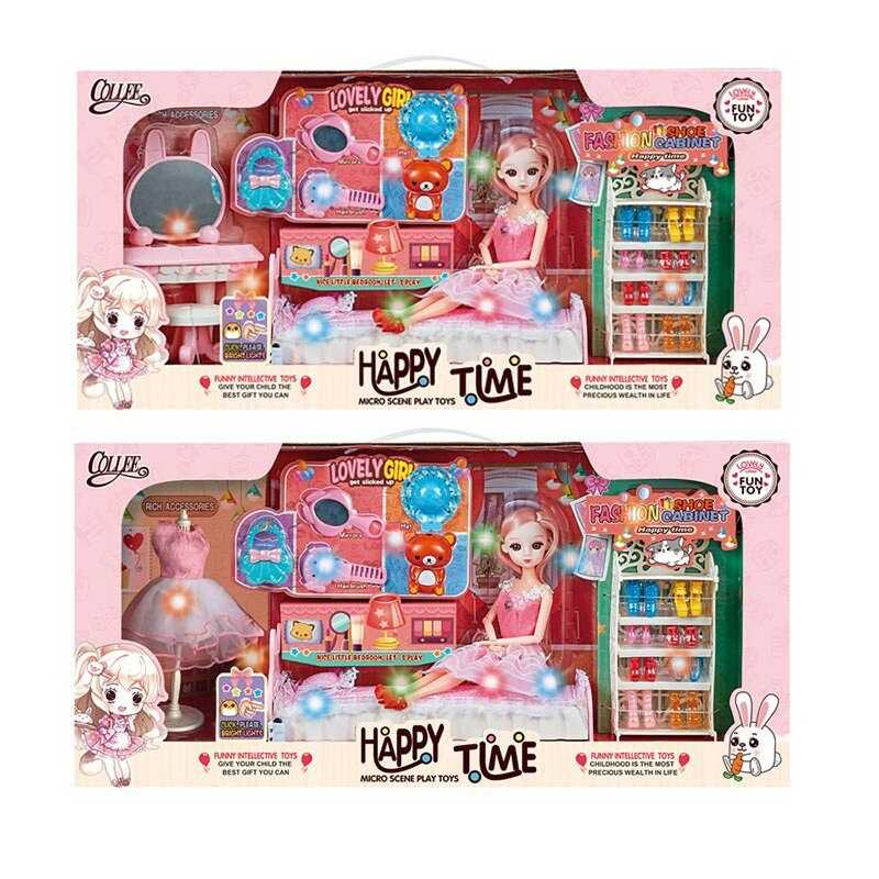 Лялька 2027-24 (12) 2 види, 30 см, шарнірні суглоби, імітація скляних очей, підсвічування, аксесуари, меблі, в коробці Лялька 2027-24 (12) 2 види, 30 см, шарнірні суглоби, імітація скляних очей, підсвічування, аксесуари, меблі, в коробці