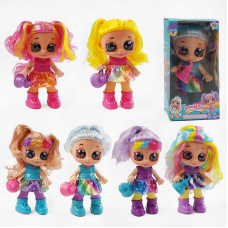 Лялька 212 B (120/2) 6 видів, висота 22см, весела пісенька, підсвічування, гумова голова, знімний одяг, рухливі кінцівки, в коробці, ВИДАЄТЬСЯ МІКС