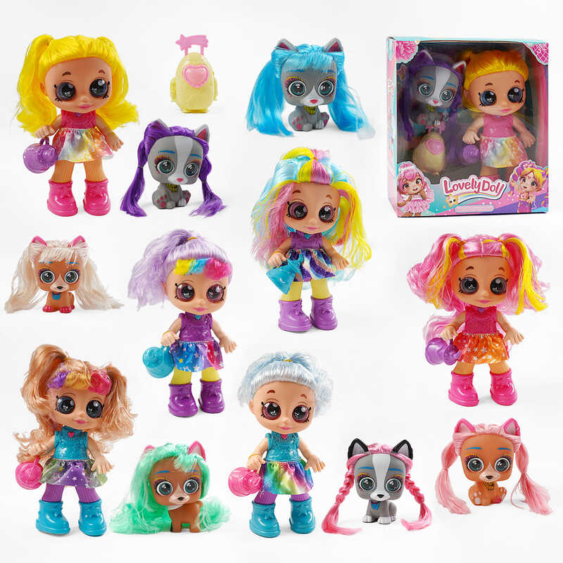 Лялька 213 B1 (72/2) 6 видів, висота 22см, весела пісенька, підсвічування, гумова голова, улюбленець, знімний одяг, рухливі кінцівки, в коробці, ВИДАЄТЬСЯ МІКС