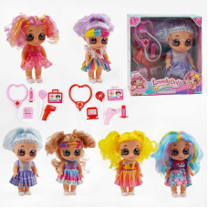 Лялька 213 D (72/2) 6 видів, гумова, висота 22см, пісня англійською мовою, знімний одяг, рухливі кінцівки, медичне приладдя, в коробці, ВИДАЄТЬСЯ МІКС