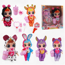 Лялька 219 A1 (42/2) 6 видів,  гумова, висота 25 см, говорить, сміється, плаче, знімний одяг, рухливі кінцівки, пляшечка, пустушка, аксесуари, в коробці, ВИДАЄТЬСЯ ТІЛЬКИ МІКС ВИДІВ