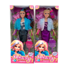 Лялька 45525 (48/2) “Wendy“, 2 види, “Модниця”, висота 30 см, сумочка, аксесуари, щітка для волосся, в коробці