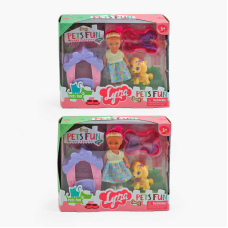 Лялька 4615 (72/2) 2 види, улюбленець, будка, аксесуари, в коробці