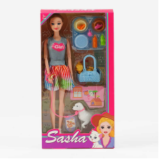 Лялька 51818 (60/2) висота 29 см, 2 домашні улюбленці, знімне взуття, в коробці