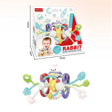 Брязкальце BY 309 (48/2) прорізувачі, пальчикові ігри, намистини, тріскачка, пискавка, в коробці