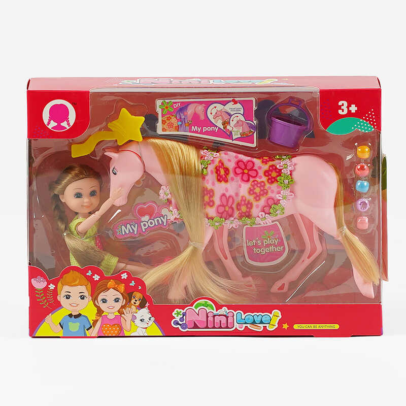 Лялька 55808 (60/2) конячка, аксесуари, в коробці