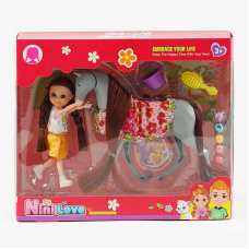 Лялька 55816 (48/2) конячка, аксесуари, в коробці