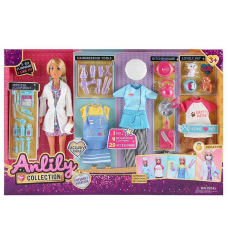 Лялька 616035 (18) висота - 31 см, 4 види форми, фігурки песика та кота, аксесуари, в коробці