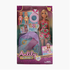 Лялька 616151 (36) висота - 31 см, гумова голова, 2 пупсики, аксесуари, в коробці