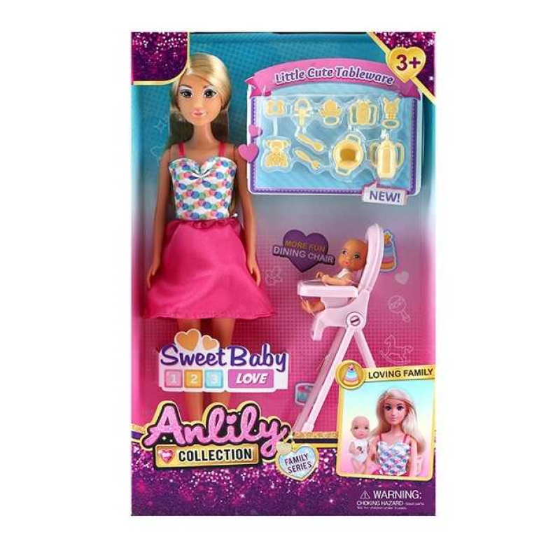 Лялька 616316 (24) висота 30 см, рухомі кінцівки, пупсик, прошите волосся, аксесуари, знімний одяг, в коробці