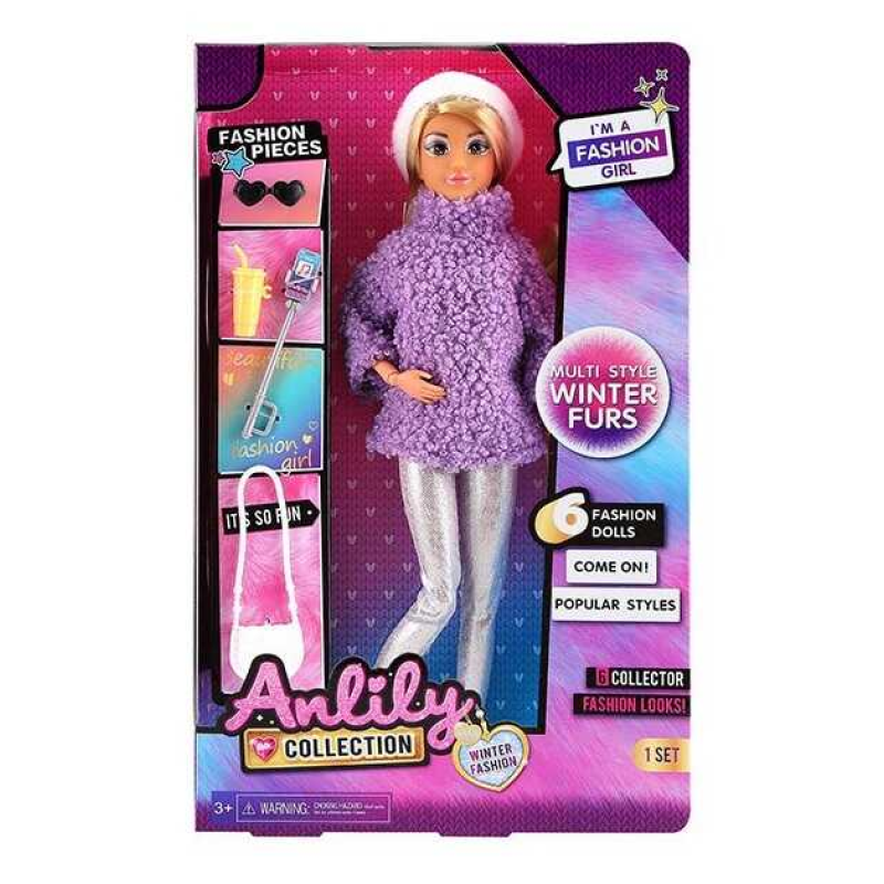 Лялька 616358 (48) висота 30 см, шарнірні суглоби, прошите волосся, аксесуари, знімний одяг, в коробці