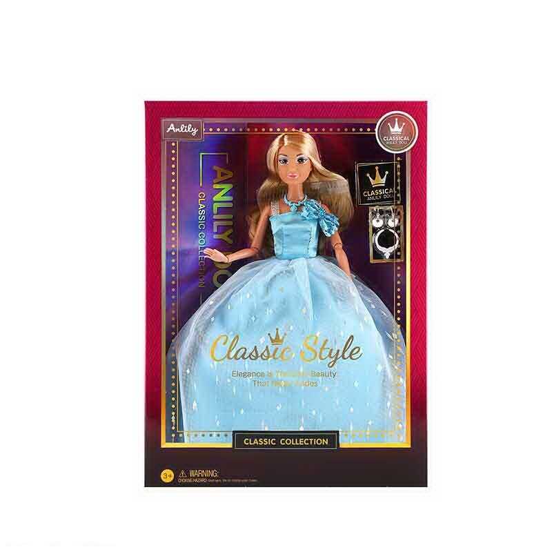 Лялька 616501 (24) висота 30см, шарнірні суглоби, знімний одяг та взуття, 2 кольє, пара сережок, в коробці