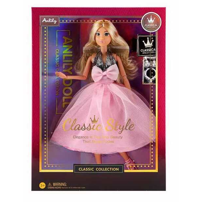 Лялька 616525 (24) висота - 30 см, рухомі кінцівки, шарнірні суглоби, знімна голова, прошите волосся, аксесуари, в коробці