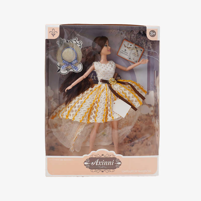 Лялька 6330-14 (60/2) висота: 30 см, шарнірні суглоби, знімний одяг, капелюх, в коробці