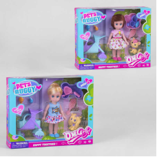 Лялька 64002 (48/2) 2 види, улюбленець, аксесуари, коляска, в коробці