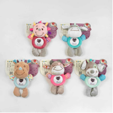 Брязкальце 4/5/6FM 888-1 D/2D/3D/4D/5D (144) “Звірята“, підсвічування, колискові, на листі