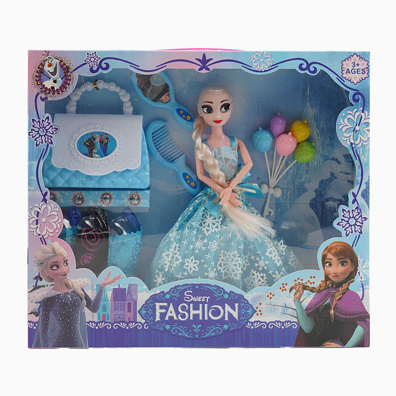 Лялька 669 Y1 (48/2) 27 см, шарнірні суглоби, знімний одяг, люстерко, гребінець, сумочка, аксесуари, в коробці