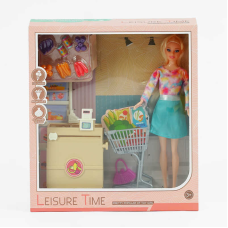 Лялька 784 D (36/2) магазин, візочок, набір продуктів, сумочка, висота 30 см, в коробці