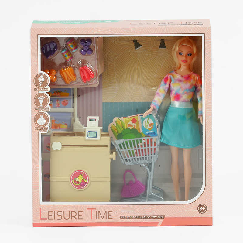 Лялька 784 D (36/2) магазин, візочок, набір продуктів, сумочка, висота 30 см, в коробці Лялька 784 D (36/2) магазин, візочок, набір продуктів, сумочка, висота 30 см, в коробці