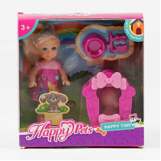 Лялька 787 C (240/2) висота 12 см, домашній улюбленець, будка, в коробці