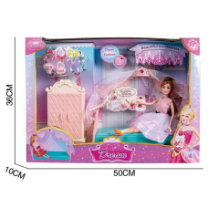 Лялька 8619 (18) “Спальня“, ліжко, шафа, аксесуари, у коробці