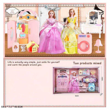 Лялька 8703-1 (12) “Меблі“, 4 улюбленця, аксесуари, продукти, у коробці