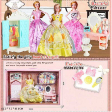 Лялька 8705-1 (18) “Гардеробна“, шафа, косметичний столик, аксесуари, у коробці