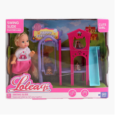 Лялька 89016 (72/2) висота 12 см, майданчик, цуценятка, в коробці