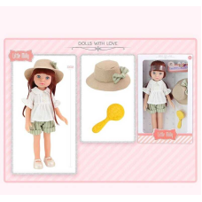 Лялька 91099 A (36) висота 33 см, капелюшок, щітка для волосся, в коробці
