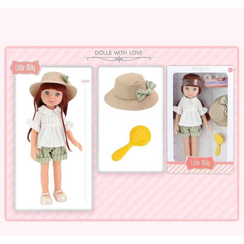 Лялька 91099 A (36) висота 33 см, капелюшок, щітка для волосся, в коробці