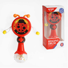 Брязкальце HE 0517 (72) “Комашка”, мелодії, звуки, фраза англійською, підсвічування, колотушка, в коробці