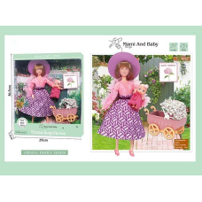 Лялька A 790-2 (24/2) висота 30 см, немовля, зйомне взуття, капелюх, аксесуари, візочок, в коробці